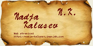 Nadja Kalušev vizit kartica